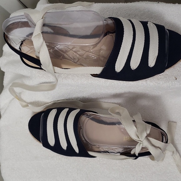 NWOT Ninewest Appaloosa Sling Back Lace-Tie Espadrille-Size 10 1/2 - Picture 2 of 8